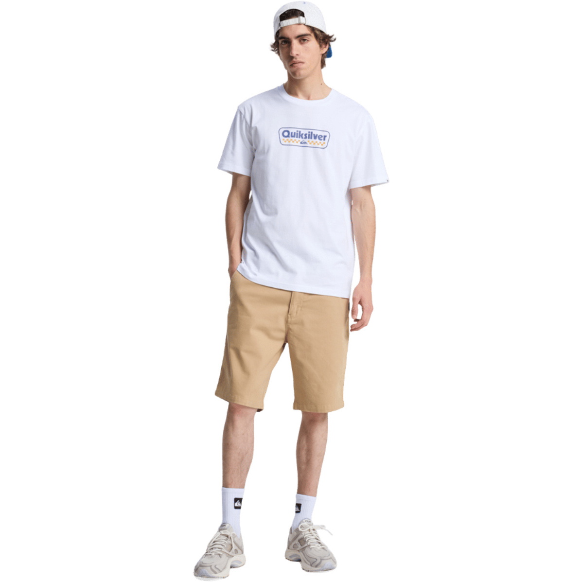 2026 Quiksilver Da Uomo Maglietta A Maniche Corte EV Starting Grid EQYZT08288 - White